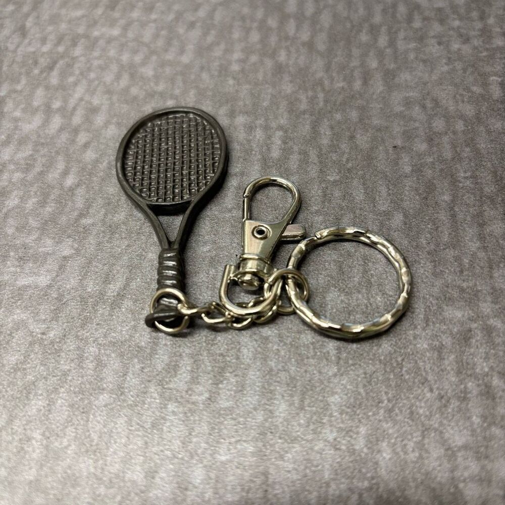 Tennis Racket Metal Keychain *New*